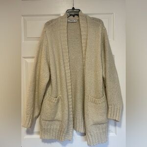 ZARA cream chunky sophisticated oversized cardigan. Size Small.